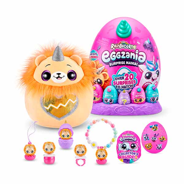 Figura Eggzania +20 sorpresas Rainbocorns