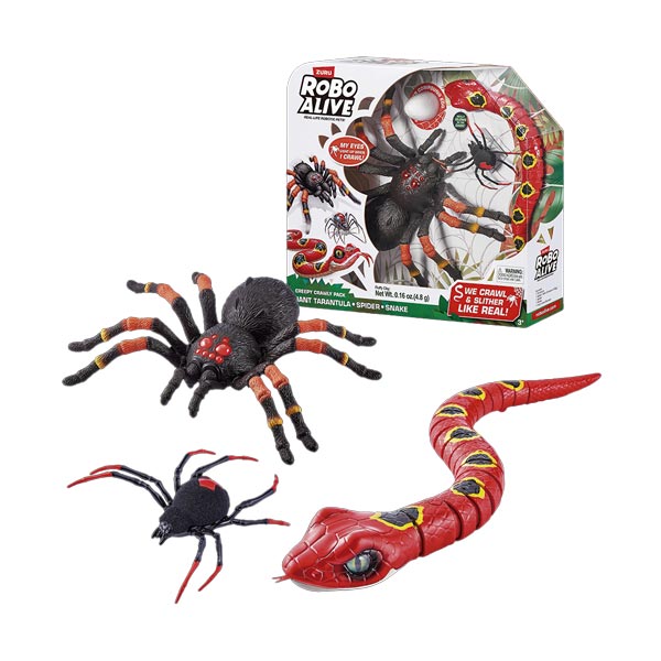 Set de tarántula-araña y serpiente