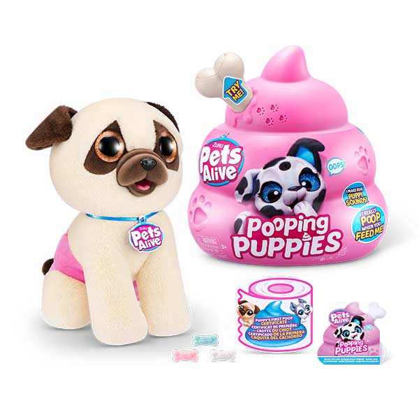 Figura pooping cachorros Pets Alive