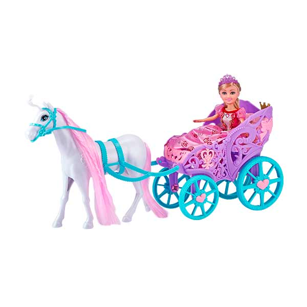 Muñeca princesa con carruaje Sparkle Girlz