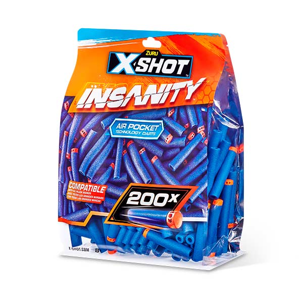 Bolsa de dardos insanitys X-Shot insanity 200 unidades