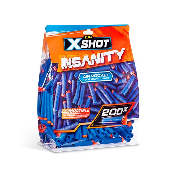 Bolsa de dardos insanitys X-Shot insanity 200 unidades