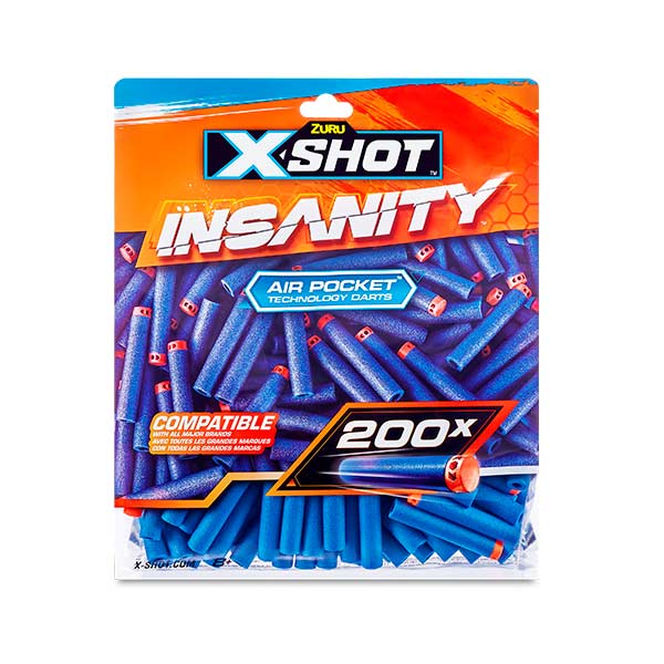 Bolsa de dardos insanitys X-Shot insanity 200 unidades