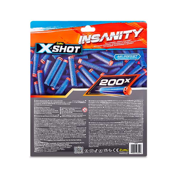 Bolsa de dardos insanitys X-Shot insanity 200 unidades