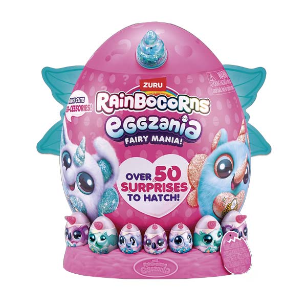 Figura Eggzania +50 sorpresas Rainbocorns