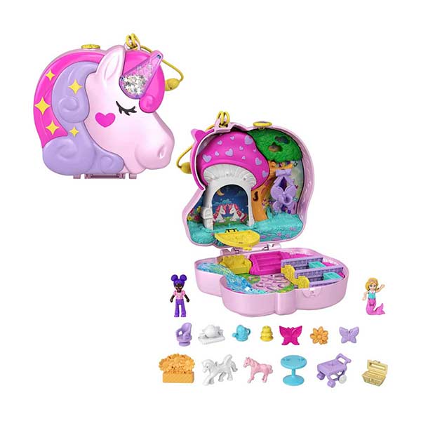 Polly Pocket estuche aventura unicornio