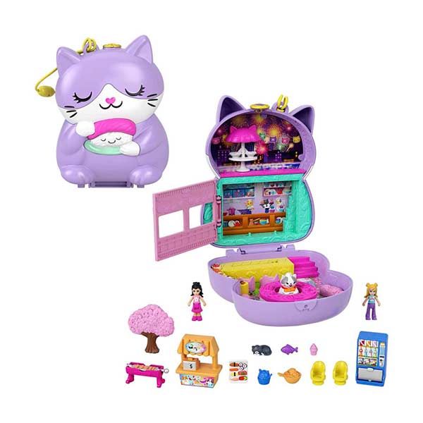 Polly Pocket estuche de aventura gatito