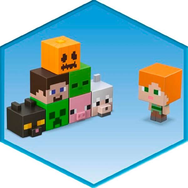 Minecraft vanilla surtido de cabezas mob minis