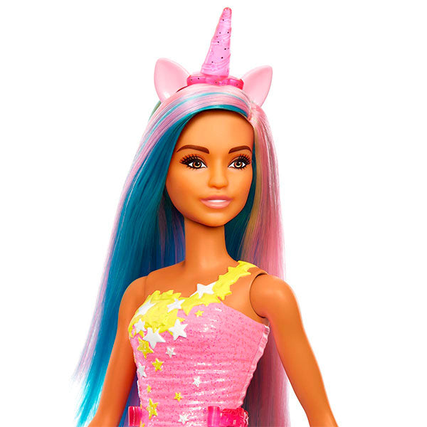 Muñeca Barbie Dreamtopia Unicornio Cuerno Rosa