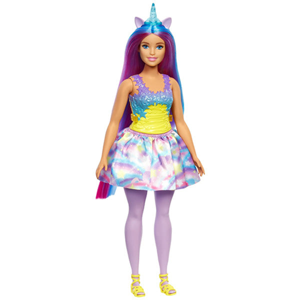 Barbie Muñeca Unicornio Cuerno Azul