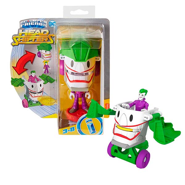 Imaginext figura super friends head shifters