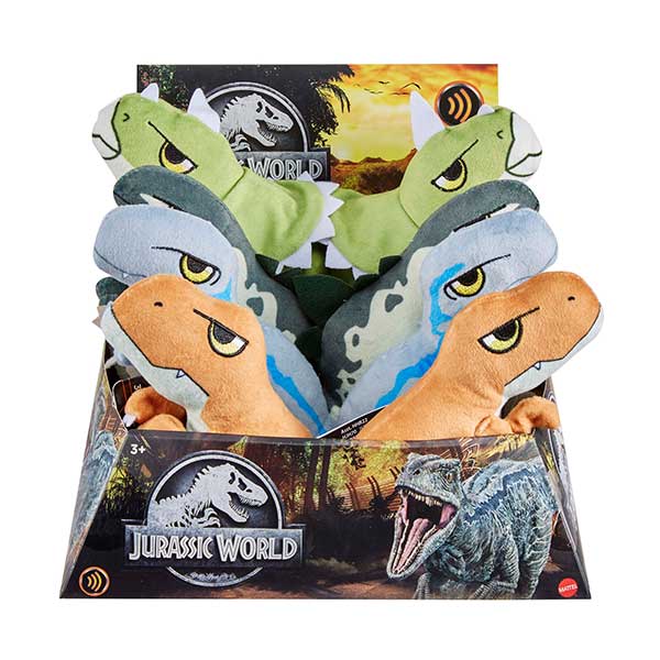 Jurassic world peluche de dinosaurio mini con soni