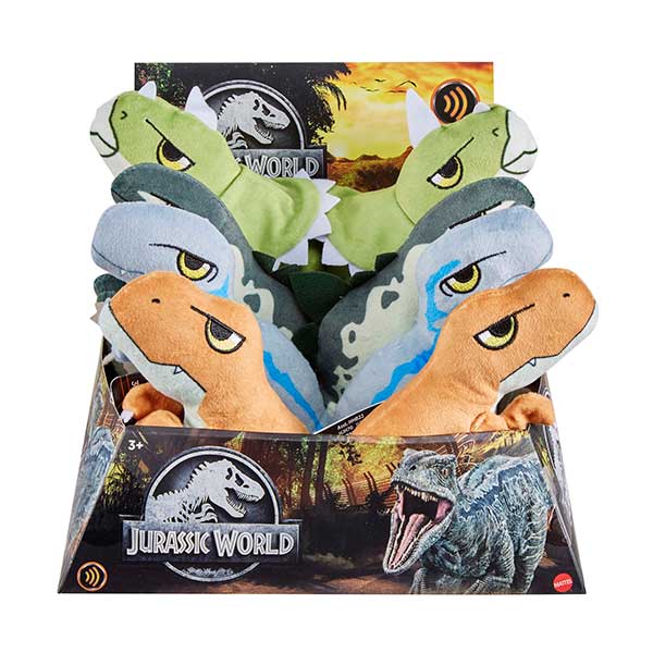 Jurassic world peluche de dinosaurio mini con soni