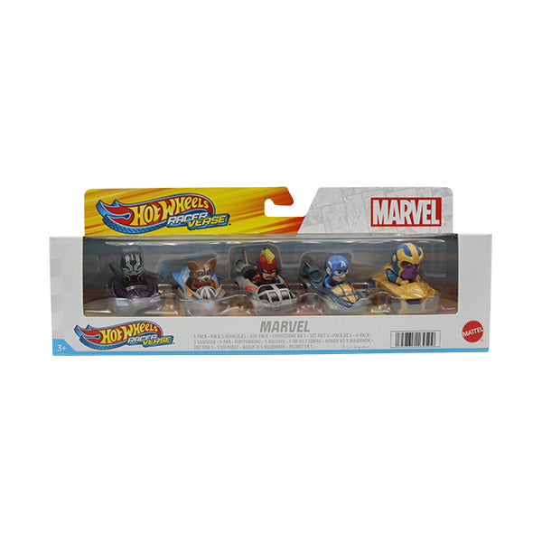 Hot Wheels Paquete 5 superhéroes Marvel