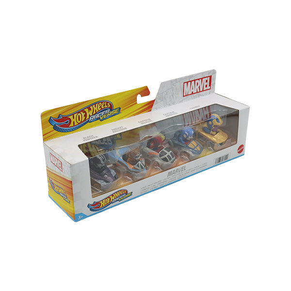 Hot Wheels Paquete 5 superhéroes Marvel