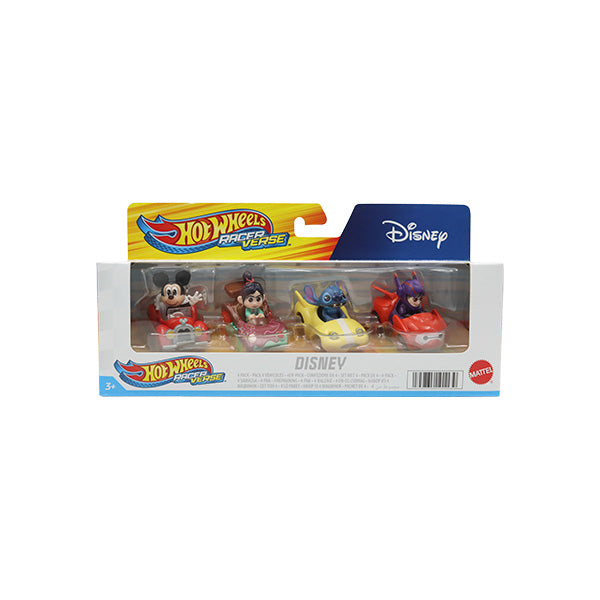 Hot Wheels Pack de 4 personajes Disney