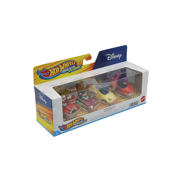 Hot Wheels Pack de 4 personajes Disney