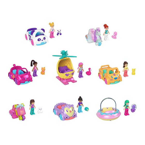 Polly Pocket set coches pollyville