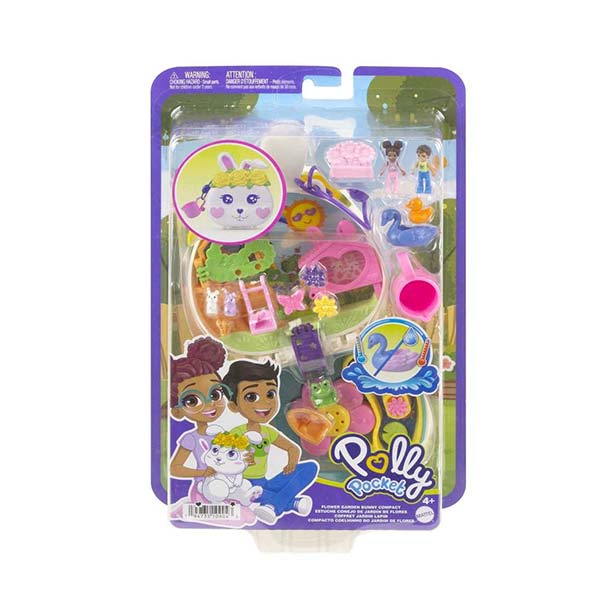 Polly Pocket set de juego compacto jardín de conejito