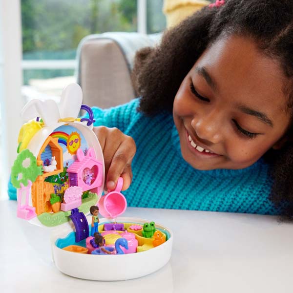 Polly Pocket set de juego compacto jardín de conejito