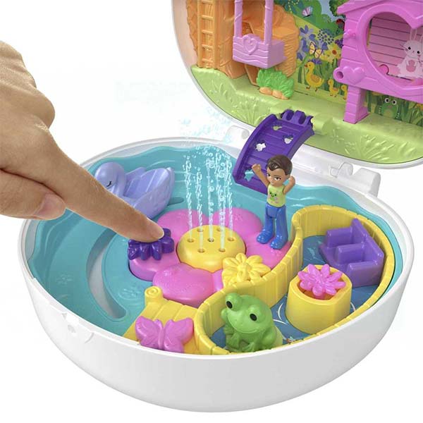 Polly Pocket set de juego compacto jardín de conejito