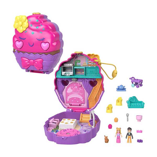 Polly Pocket compacto pastelería cupcake