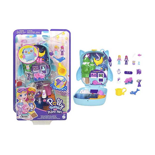 Polly Pocket compacto pijamada de búho