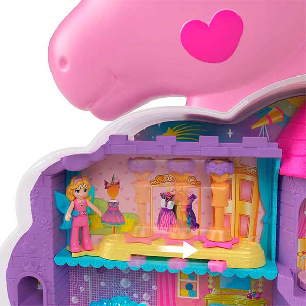 Polly Pocket unicornio salón arcoíris