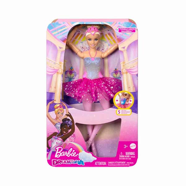 Barbie Dreamtopia bailarina luces brillantes tutú rosa