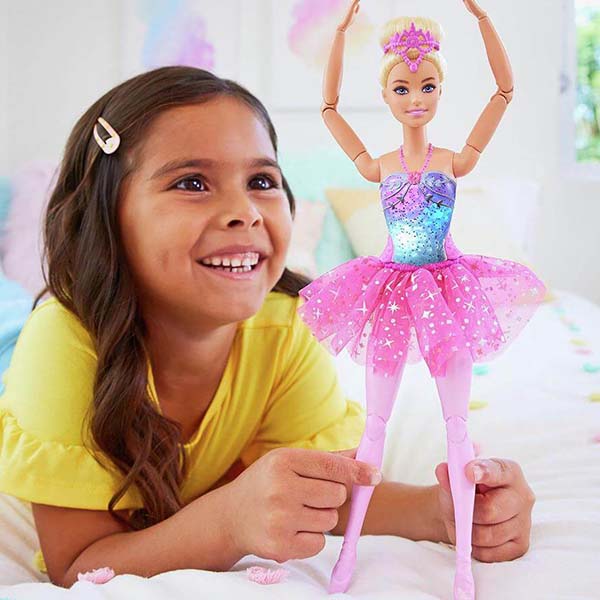 Barbie Dreamtopia bailarina luces brillantes tutú rosa