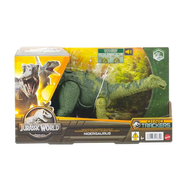 Jurassic World dinosaurio Nigerasaurus rugido salvaje