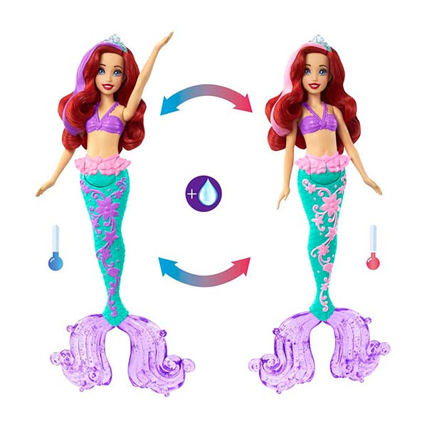 Disney Princesa Ariel cabello Cambios