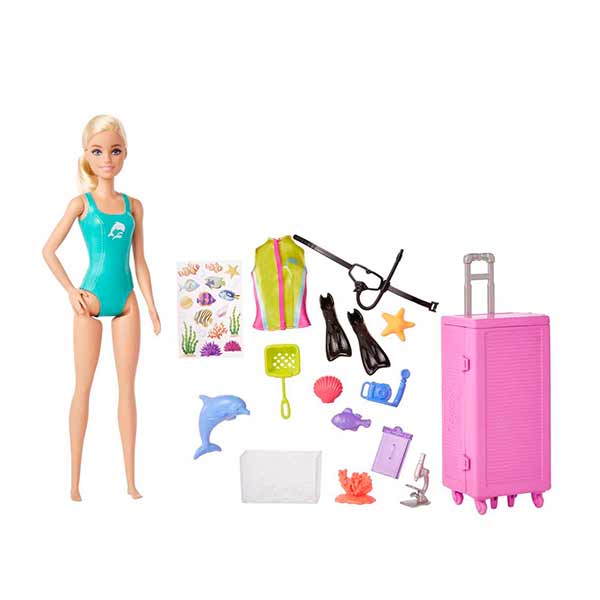Barbie profesiones set bióloga marina