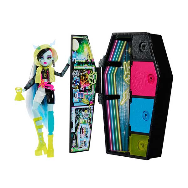 Monster High frankie secrets sustos neón