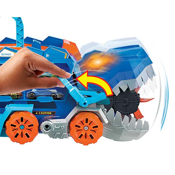 Hot Wheels City súper remolque de t-rex