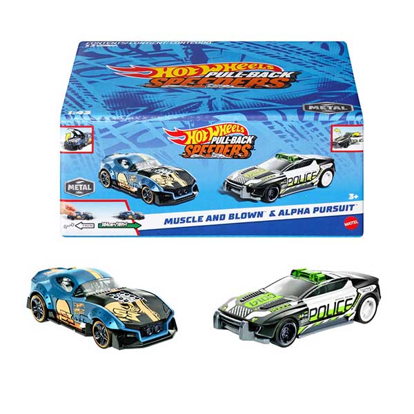 Hot Wheels 2 vehículose pull-back speeders™