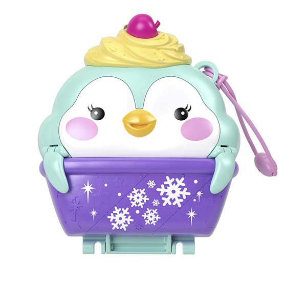 Polly pocket estuche pingüino nieve