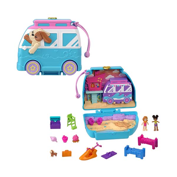 Polly Pocket set estuche de perrito playero