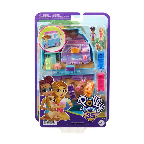 Polly Pocket set estuche de perrito playero