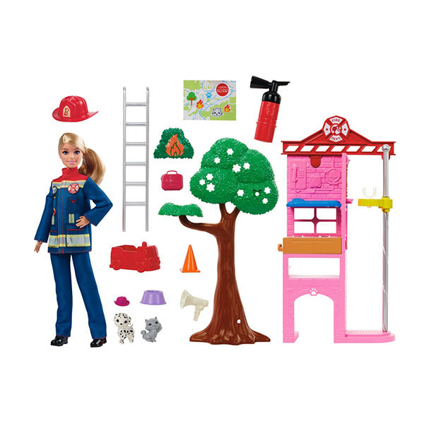 Barbie Profesiones set de juego bombera al rescate