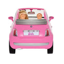 Barbie vehículo fiat rosa con muñeca