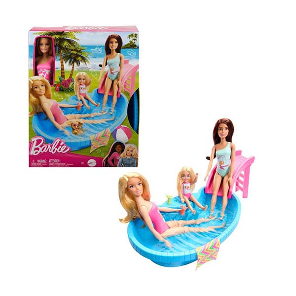 Barbie Set alberca glam con muñeca