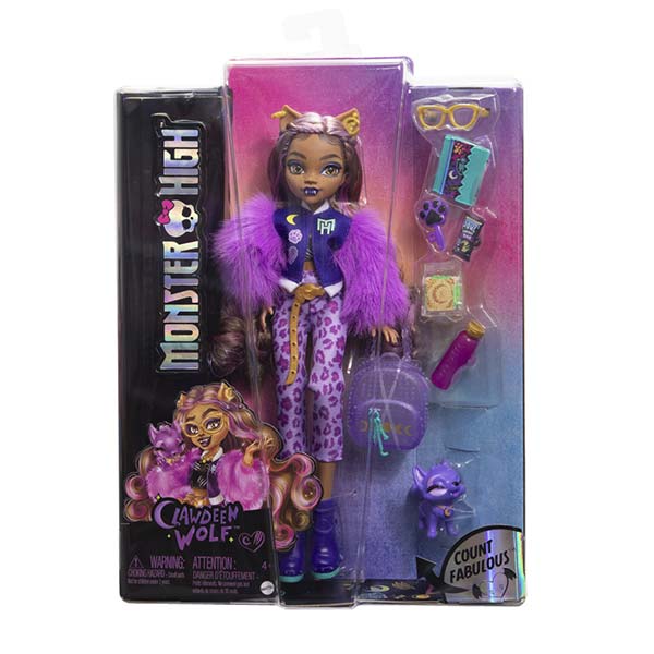 Monster High Muñeca Clawdeen Wolf con mascota