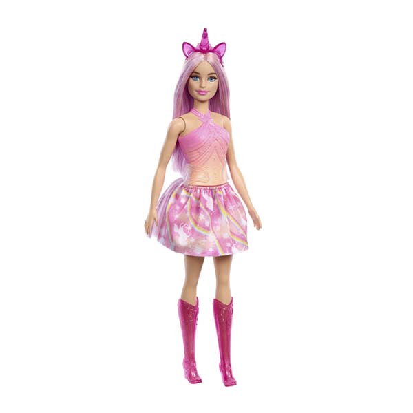 Barbie Muñeca unicornio falda de ensueño rosa