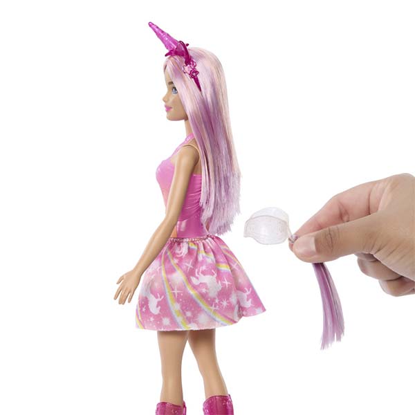 Barbie Muñeca unicornio falda de ensueño rosa