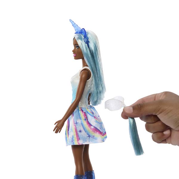 Barbie unicornio falda de ensueño azul