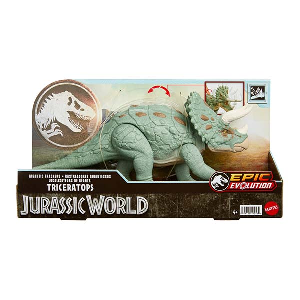 Jurassic World dinosaurio Triceratops rastreadores gigantes