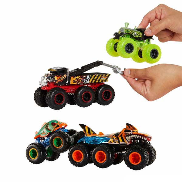 Hot Wheels Monster Trucks Camiones Remolque Sorpresa 1:64
