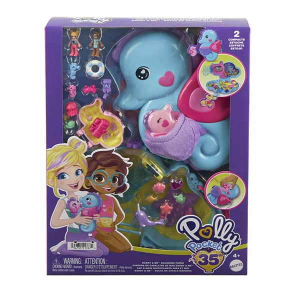 Polly Pocket  set compacto mundo papá caballito de mar
