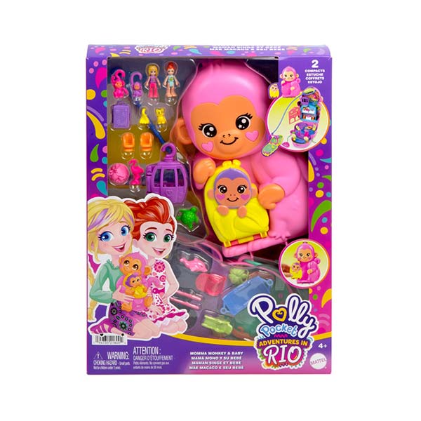 Polly Pocket set compacto mundo sorpresa mamá changuito